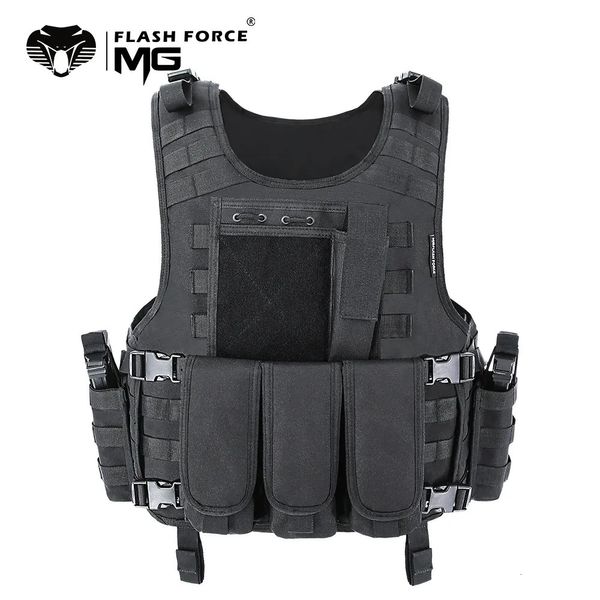 Herrenwesten MGFLASHFORCE Molle Airsoft Weste Taktische Weste Platte Swat Angeln Jagd Paintball Weste Militär Armee Rüstung Weste 231023