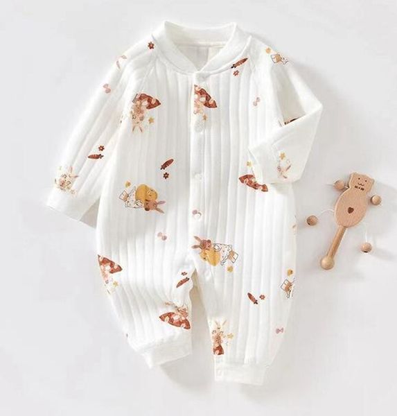 2023 Baby Strampler Plaid Kleidung Sets Mit Kappe 0-1Y Geburtstag Baumwolle Strampler Neugeborenen Body Kinder Zwei-stück Onesies Overalls klettern Kleidung