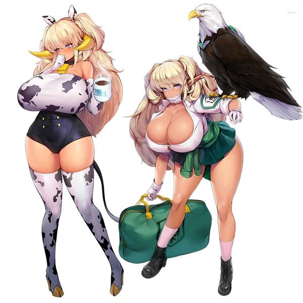 Adesivi murali Tre Ratels CA35 Cow Hentai Sexy Girl Dark Elven Forest Ranger Last Origin Adesivo per etichetta auto frigorifero