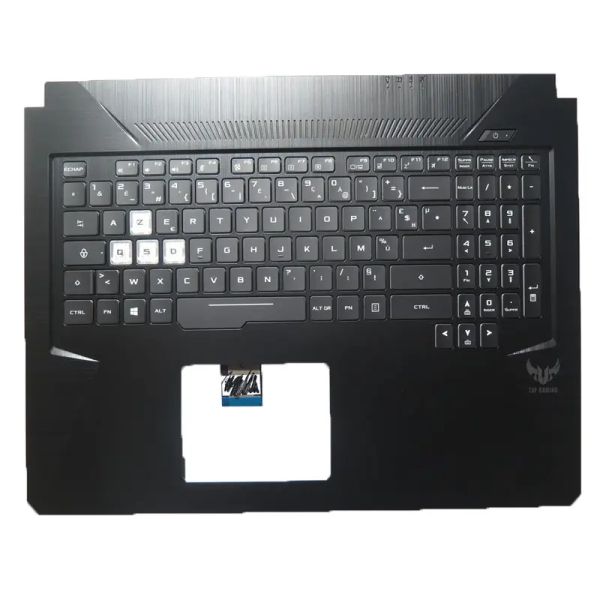 Asus FX705GE-1A için Dizüstü Palmrestkeyboard Touchpad Klavye Olmadan Yeni Siyah Kapak Arka Parçalı Fransa 90NR00Z1-R32FR0 V170746