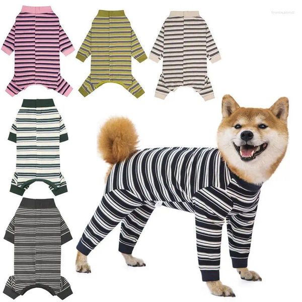 Vestuário para cães Pet Macacão Cobertura Completa Terno de Recuperação Após Anti Derramamento Bodysuit Claming Pijama Pequeno Médio Grande