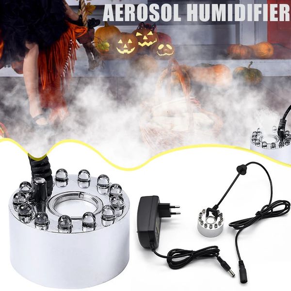 Outros suprimentos para festas de eventos Halloween Mini LED abóbora luz fogger fonte de água máquina de neblina atomizador para lagoa jardim interior decoração ao ar livre 231023