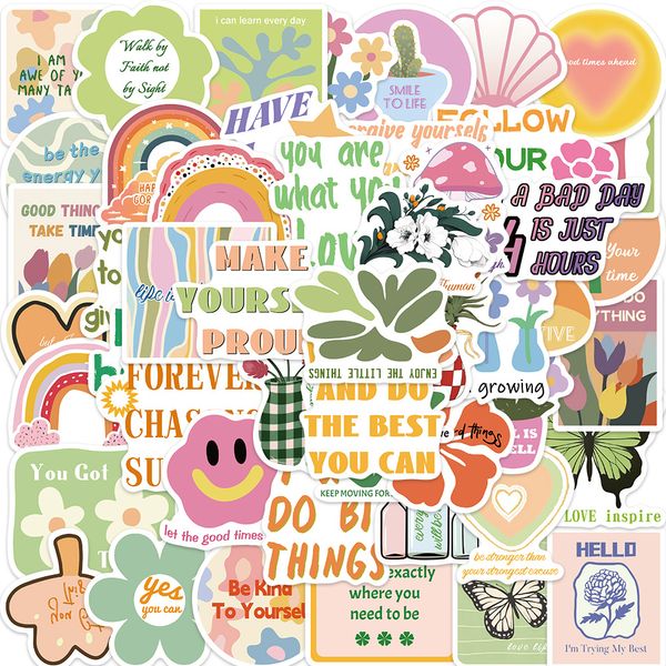 50pcs İlham Verici Danimarka Pembe Sevimli Çıkartmalar Çıkartmalar Çocuk Oyuncakları Diy Scrapbook Dizüstü Gitar Bavul Serin Sticker