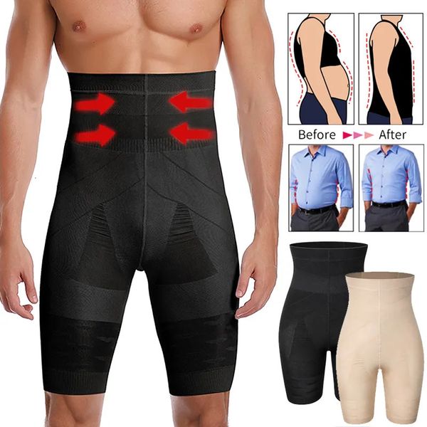 Cintura barriga shaper homens corpo controle shorts shapewear barriga cinto boxer briefs cintura alta emagrecimento roupa interior perna compressão calcinha 231024