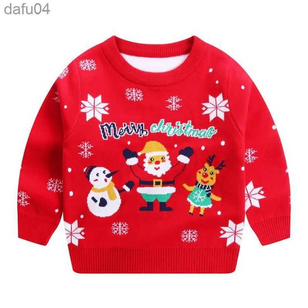 Imposta abiti natalizi per vestiti per bambini Maglione per ragazzi di Natale Maglione per ragazze invernali Capodanno Vestiti natalizi per bambiniL231024