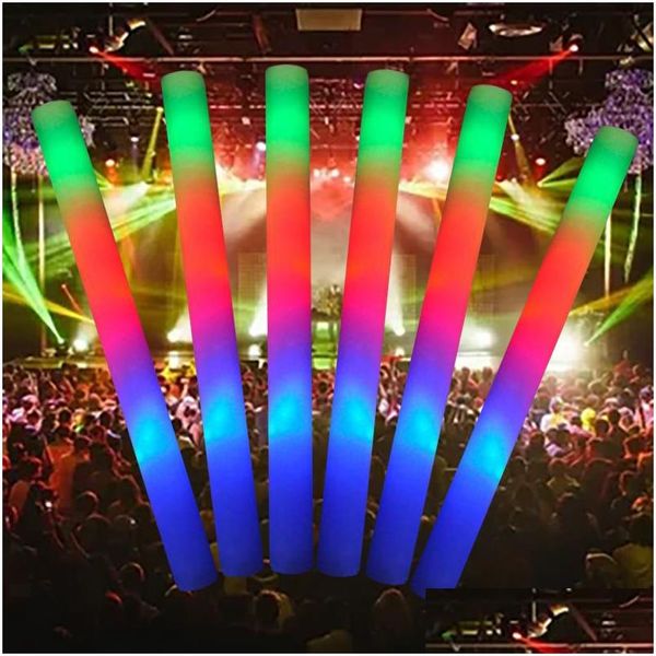 Altre forniture per feste per eventi 510 pezzi Glow Sticks Colorf Led Foam Stick Cheer Tube che si illumina al buio Luce per concerti Drop Delivery Dhtia