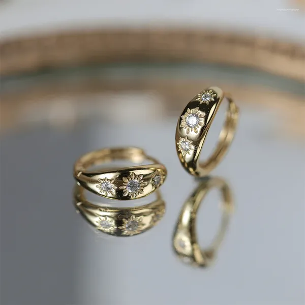 Серьги-кольца CANNER, стерлинговое серебро 925 пробы, модные восьмиугольные звезды, циркониевый круг для женщин, подарок, серьги Huggie, ювелирные изделия Brincos