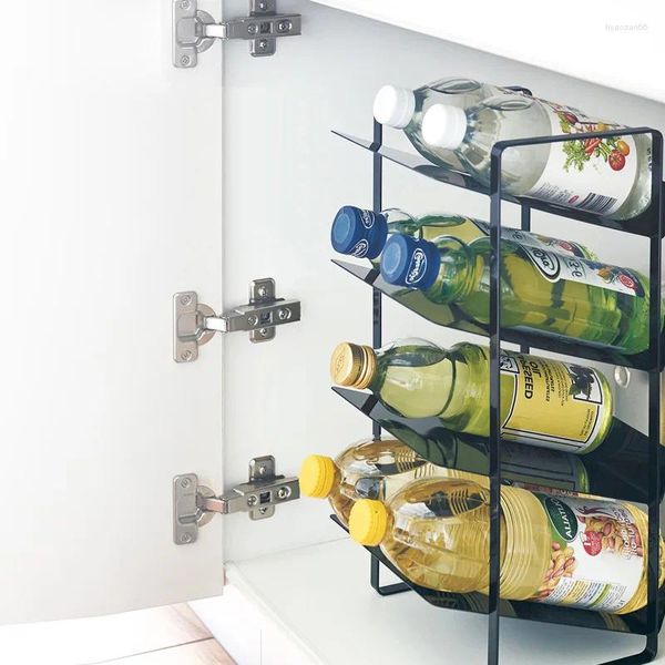 Mutfak Depolama 4 Terekli Yuvarlanan İçecek Soda Düzenleyici Metal Şarap Rafı Şişesi Tutucu Banyo Duş Raf Lavabosu Kola Bira Ekran