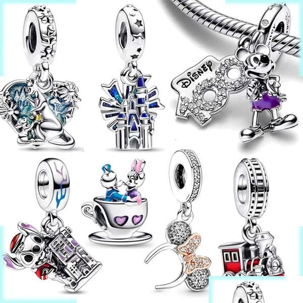 Charms 925 sier encantos contas caber feminino charme encantador e bonito personagem pingente jóias descobertas componentes ott0f