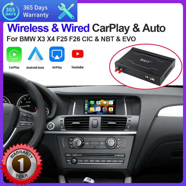 Neues Auto Drahtloses CarPlay-Modul für BMW CIC NBT EVO System X3 F25 G01 X4 F26 2014-2016 mit Android Auto Mirror Link AirPlay