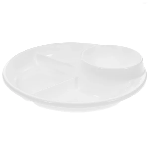 Yemek takımı setleri bölme plakası yağını azaltın ev tepsisi yemek plakaları tabak kahvaltı pratik beyaz plastik ekran bebek