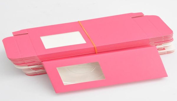 Interi 50 pezzi di carta scatola di imballaggio per ciglia finte lash Scatole rosa scuro imballaggio logo personalizzato faux cils 25mm ciglia di visone case2664718
