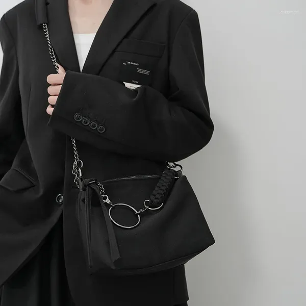 Вечерние сумки Простая холщовая сумка для женщин Темная универсальная повседневная сумка большой вместимости на плечо Легкая сумка через плечо