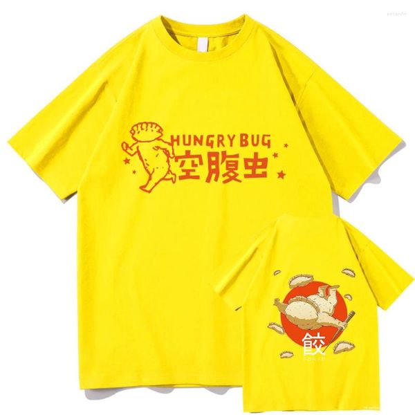 Herren T-Shirts Anime Dorohedoro Hungry Bug Manga die Gyoza Fee Männer/Frauen Grafik Sweatshirt Vintage Sommer Baumwolle T-Shirt Unisex T-Shirt