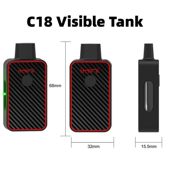 Caixa de vape descartável dispositivo de recarga USB 4.0ml 5,0 ml de vaporizador de óleo vazio preto 380mAh Bobina de cerâmica Tensão ajustável 2.7V 3.1V 3,6V no estoque Fabricante Diretor de Funcionamento