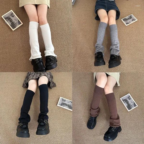 Kadınlar SOCKS Japon uzun beyaz jk lolita bacak sıcak kawaii kapak moda kızlar buzağı yürüyüşçü harajuku alevlendi örme çorap