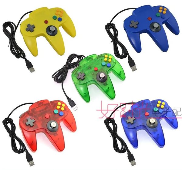 Controladores de jogo Joysticks Gamepad Controlador com fio Joypad para Gamecube Joystick Acessórios de jogo para Nintend N64 para PC MAC Computer Controller 231023