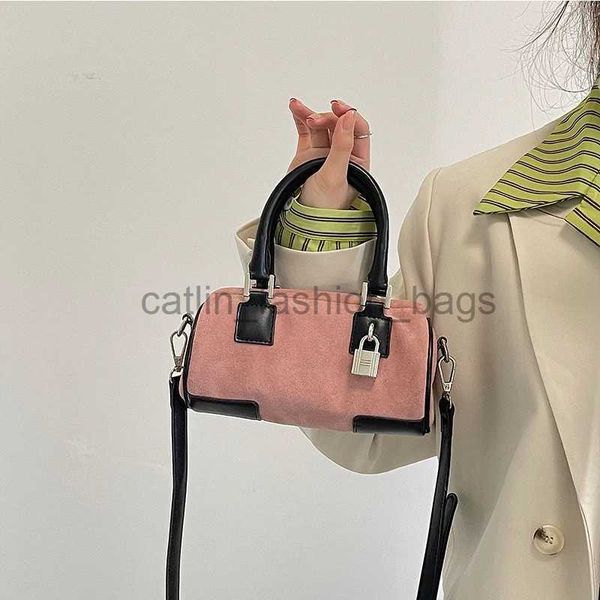 Сумки на плечо Сумки Кожаная женская сумка через плечо с подушкой Розовая женская клубная сумка Модная женская сумка с замкомcatlin_fashion_bags