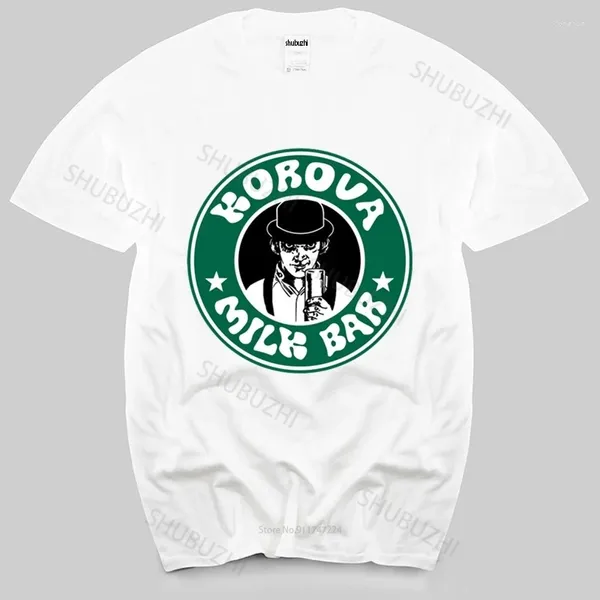 Мужские футболки, мужские летние футболки, футболка Korova Milk Bar, модная брендовая футболка из фильма «ультранасилие», топы Homme