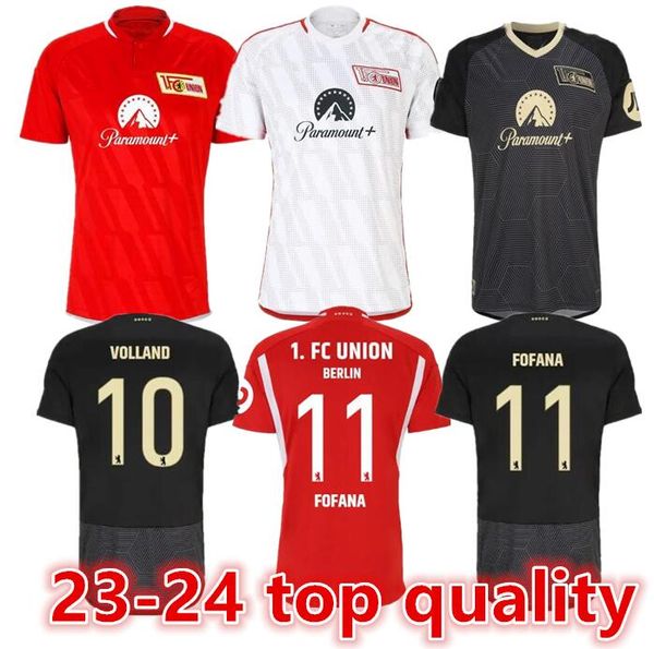 CUP 23/24 Union Berlin Herren-Fußballtrikots AARONSON FOFANA BECKER KRAL KHEDIRA LAIDOUNI BEHRENS KHEDIRA DIOGO LEITE DOEKHI 2023 24 Fußballtrikots T Heim Auswärts Dritter66