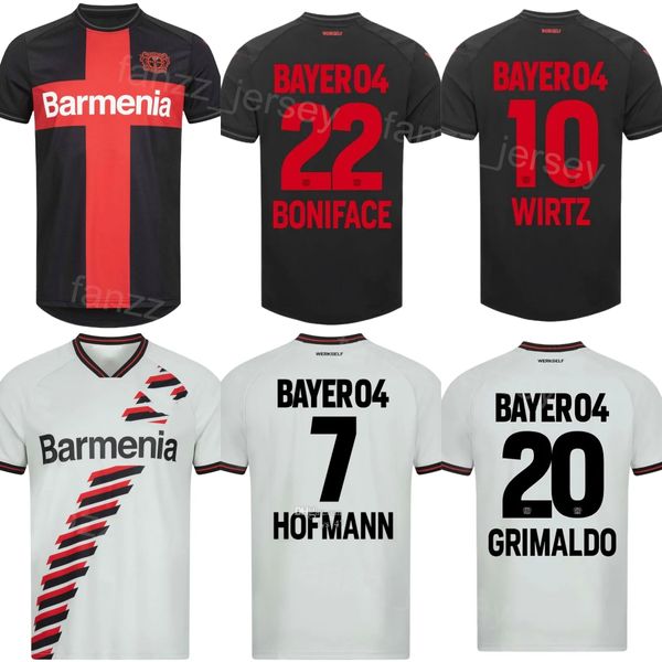 23/24 Club Soccer Maglia Alejandro Grimaldo 04 Bayer Leverkusen Florian Wirtz Jeremie Frimpong Jonas Hofmann Victor Boniface Lukas Hradecky Maglia da calcio Kit