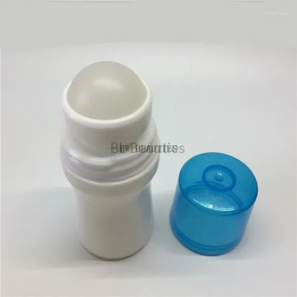 Bottiglie di stoccaggio 200 pezzi 40 ml di plastica bianca roll su contenitore roll-on cosmetico deodorante da 40 cc con sfera grande a rullo