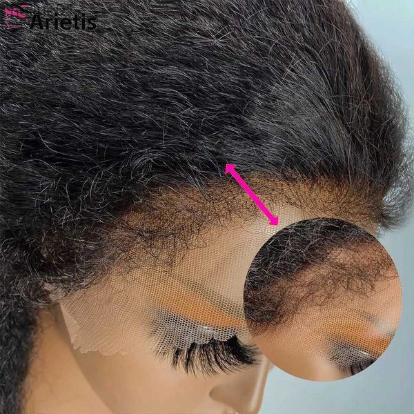 Sentetik peruklar çınlayan düz 13x4 dantel ön insan saç perukları kadınlar için glueless 4c bebek saçı dantel ön peruk 4x4 yaki düz peruk prepluckedl231024