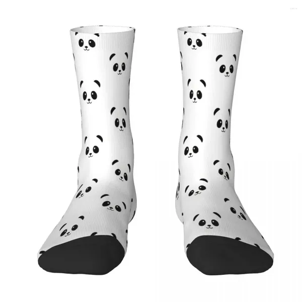 Herrensocken, süßes Panda-Gesicht, Tiersocke, Herren- und Damensocken, Polyesterstrümpfe, anpassbar, lustig