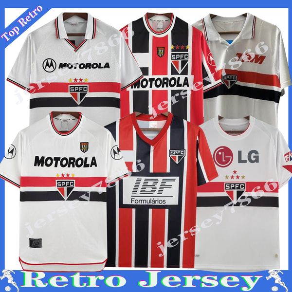 91 93 94 99 00 06 São Paulo RETRO Jerseys de futebol ELIVELTON ANILTON Home White Away Camisa de futebol Camisetas de futebol manga curta