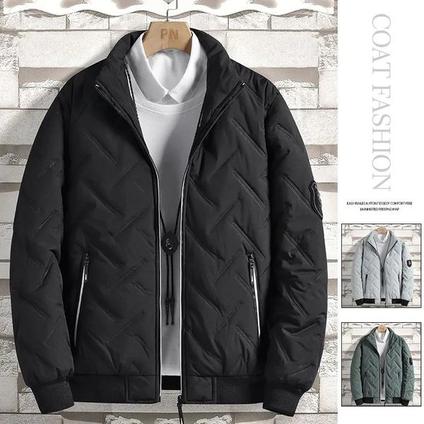 Masculino para baixo parkas jaqueta de algodão de inverno versão coreana da tendência seção curta colarinho jaquetas leves para 5xl 231023