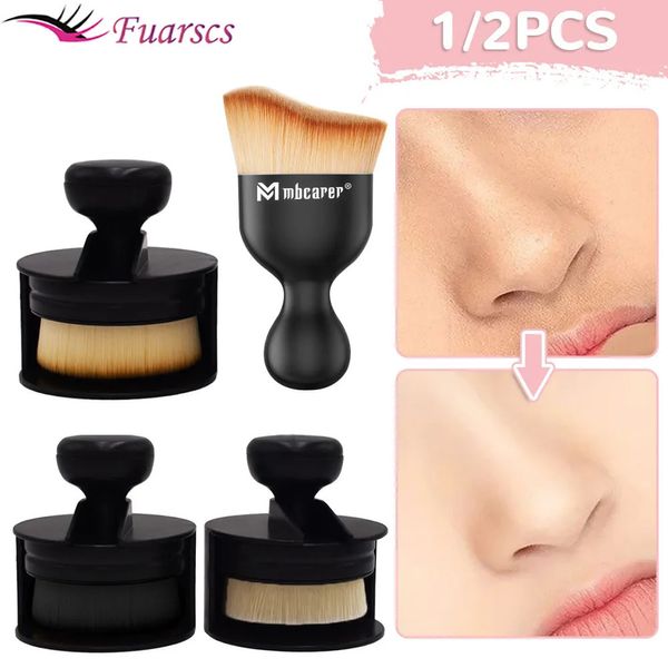 Strumenti per il trucco 1 2 pezzi Pennello per fondotinta con sigillo Push Pull Pennelli per timbri a forma di O Blush in polvere Strumento per trucco cosmetico liquido 231024