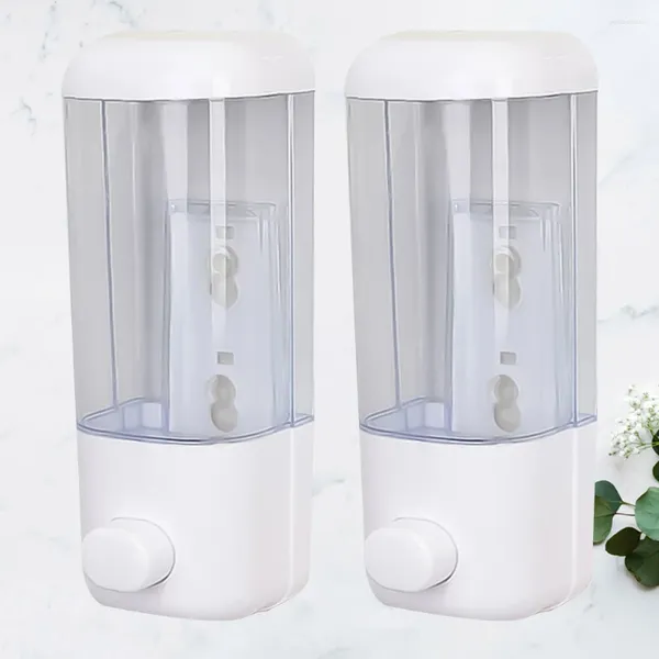 Sıvı Sabun Dispenser 2 PCS Otomatik Diş Macunu Duvarı Monte Şampuan Pompası Asma Konteyner Banyo Aksesuarları