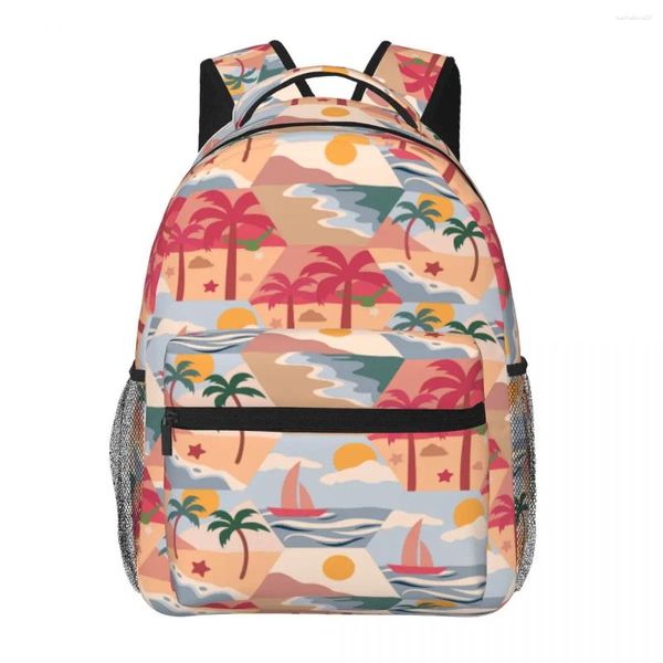 Школьные сумки, набор сумок с 3d принтом пальм, для девочек-подростков, детский рюкзак для начальной школы, детская сумка для книг, ранец
