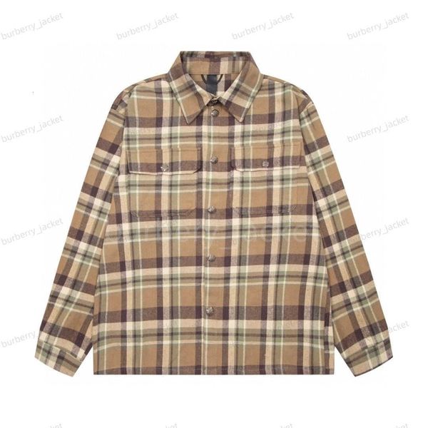 Herren Designer-Hemden Chrome Herbst/Winter Herz Langärmeliger Kapuzenpullover Loses Flanell Minimal Plaid Vielseitiges Hemd für Männer Frauen Paare Lässiger Chromees Hearts Coat S2