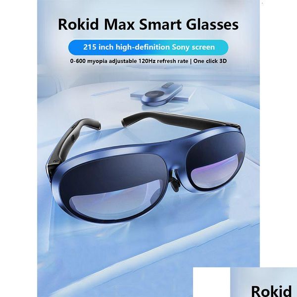 VR Glasses VR Gözlük 2023 Rokid Max AR 3D Akıllı Mikro OLED 215Max SN 50 FOV Telefonlar için Görüntüleme PS5 Xbox PC Hepsi Bir 231005 G OTDCF