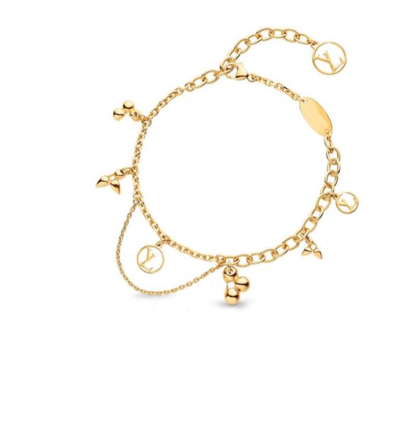 Pulseira de designer de moda de luxo, pulseira feminina com elemento clássico de presbiopia do alfabeto, a extremidade da corrente pode ser ajustada, não escolha a circunferência da mão, presentes