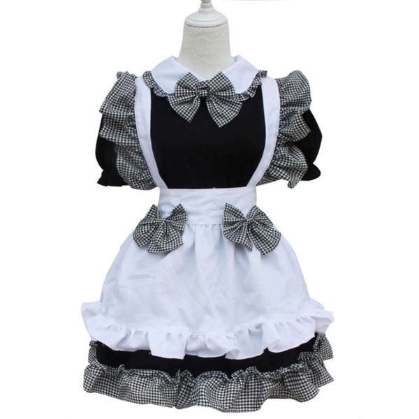 Cosplay menina empregada doméstica cosplay japonês lolita verão rendas princesa traje vestido roupas trajes de halloween headpiece aproncosplay