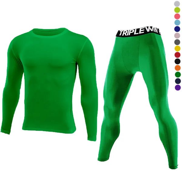 Andere Sportartikel Herren Langarm-Trainingsanzüge GYM Fitness T-Shirt Leggings Herren Sport Laufset Yoga Skifahren Basketball Fußball Kleidung Anzug 96 231023