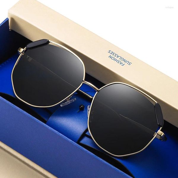 Sonnenbrille Luxus frauen Polarisierte Fahren Sonnenbrille Für Frauen Marke Designer Weibliche Schwarz Pilot UV400 Modell 2224