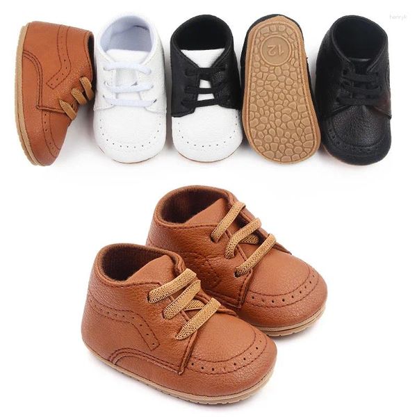 Primeiros caminhantes bebê sapato primavera outono britânico pu sapatos casuais 0-1 ano de idade sola macia andando conforto menina menino zapatillas