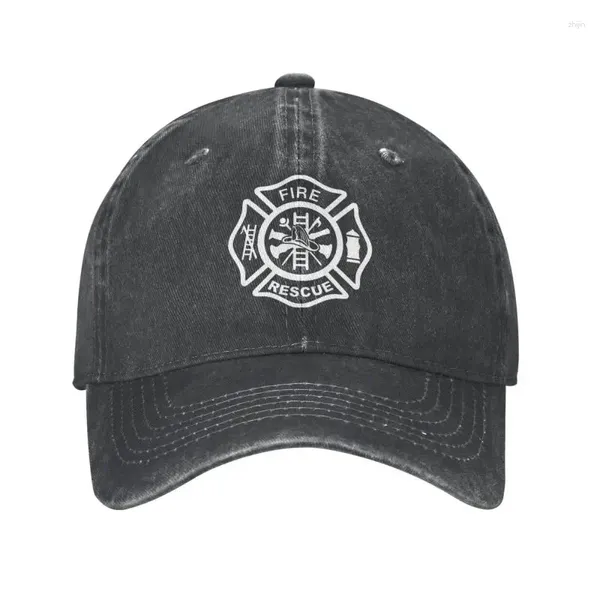 Ball Caps Punk Unisex Baumwolle Feuer Rettungs Feuerwehrmann Baseball Kappe Erwachsene Einstellbare Papa Hut Für Männer Frauen Sport