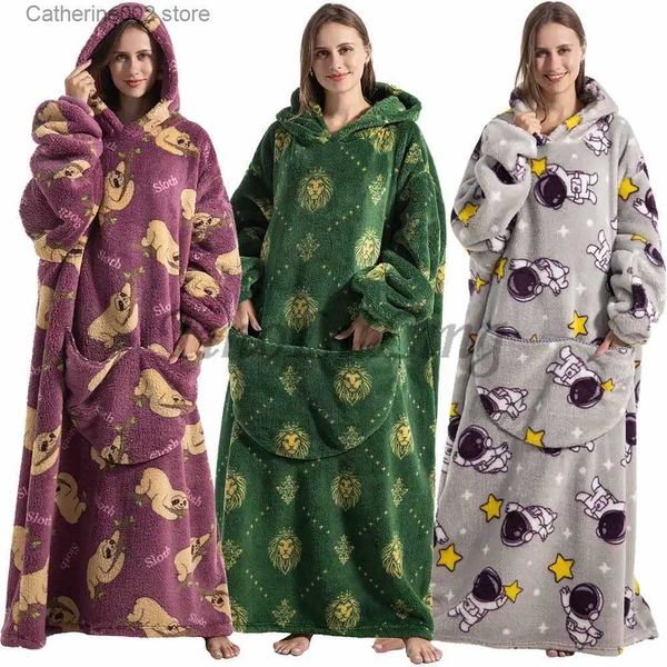 Women's Sleep Lounge Wedable Grovet Wedable Cozy Calda calda Sherpa Odpa Ferpa Ferpa per adulti Soft Selthirt per regali di una taglia adatta a tutti i T231024