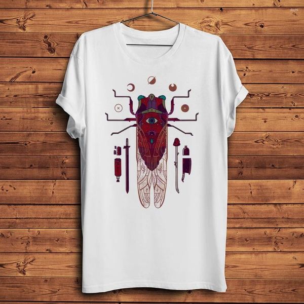 Мужские футболки Cicadidae Cicada Summer Harbinger Символ Забавная художественная футболка Мужская Homme Повседневная повседневная рубашка с коротким рукавом Унисекс Дышащая