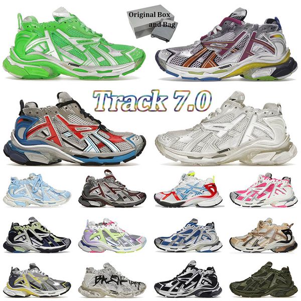 balenciaga track runners 7.0 balencaigas tracks En yüksek Moda Erkekler Tasarımcı Ayakkabıları Platformu Sneakers Vintage Black White Laser Blue Pink Men üler Kadınlar 【code ：L】
