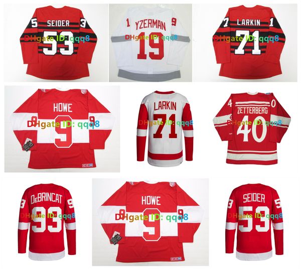 Moritz Seider Dylan Larkin Detroit Hockey Jersey CCM Retrocesso Red Wings Bob Probert Steve Yzerman Sergei Fedorov Andrew Copp Alex DeBrincat Lucas Raymond Fabbri