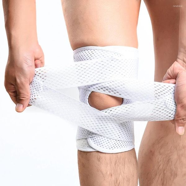 Manicotto di compressione per ginocchiere con tutore in rete traspirante per la protezione del corpo all'aperto di atletica leggera