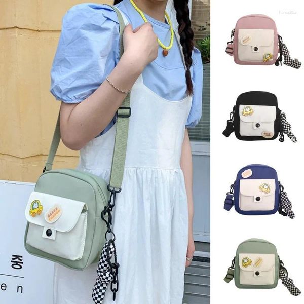 Вечерние сумки, холщовая сумка через плечо в корейском стиле, женская сумка на плечо с регулируемым ремнем, сумка для школьниц и девочек, кошелек для мобильного телефона