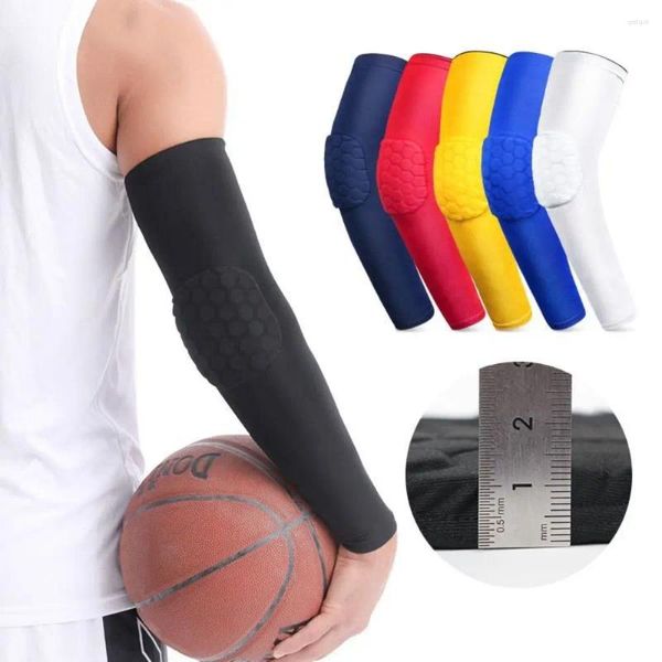 Ginocchiere in spugna Sport Gomito a nido d'ape Regalo Maniche da basket antiscivolo Compressione morbida del braccio