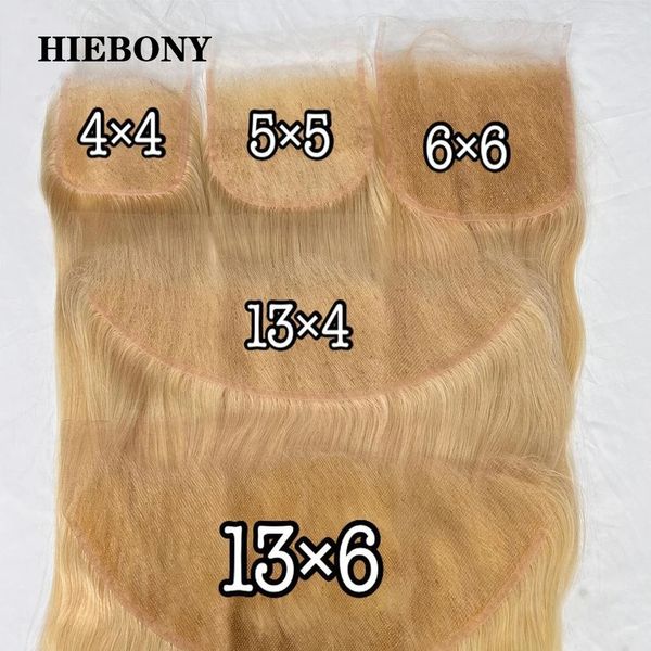 Парики на шнурке HiEbony 613 Blonde 13x6 HD Полная фронтальная объемная волна 13x4 Только SKINLIKE Закрытие человеческих волос Melt Skins 231024