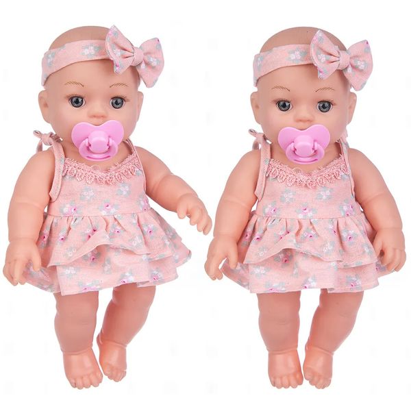 Bonecas Soft Touch Reborn Bebê Crianças Cabelo Roupas Brinquedo Removível Princesa Boneca 231024